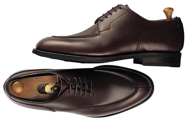 Custom shoes Miyagi Kogyo ES14 dark brown calf leather split toe	