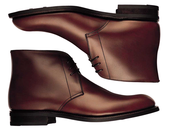 Custom chukka boots Miyagi Kogyo ES21 burgundy calf leather	