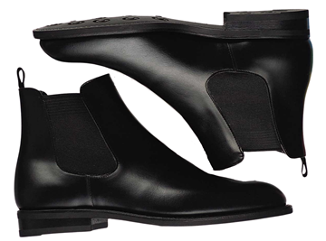 Custom chelsea boots Miyagi Kogyo ES26 black calf leather	