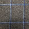 Lovat Mill 100% cashmere checkered scarf grey and blue	