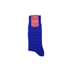 Marcoliani Milano aqua on royal blue polka dots wool blend socks	