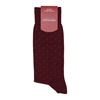 Marcoliani Milano light grey pin dots on burgundy wool blend socks