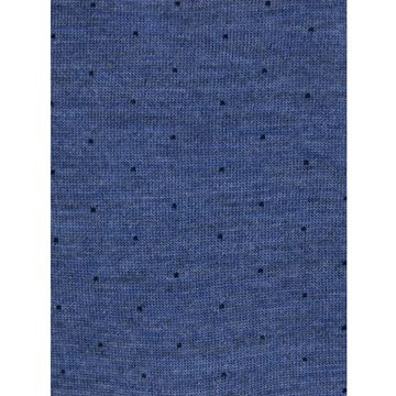 Marcoliani Milano navy on blue pin dots wool blend socks