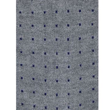 Marcoliani Milano navy on grey pin dot modal blend socks