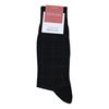 Marcoliani Milano grey on black check modal blend socks	