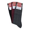 Marcoliani Milano black on burgundy checks Modal and cashmere blend socks	