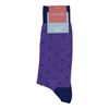 Marcoliani Milano Navy polka dots on purple cotton blend socks	