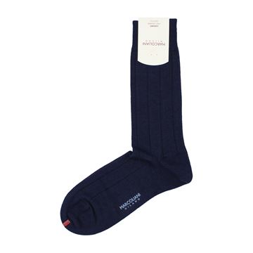 Marcoliani Milano navy cashmere and silk blend socks	