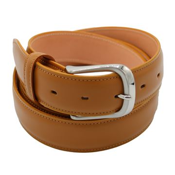 Miyagi Kogyo Tan smooth calf leather belt	