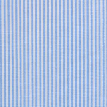 Light Blue on White Pencil Stripe shirt fabric - A595	