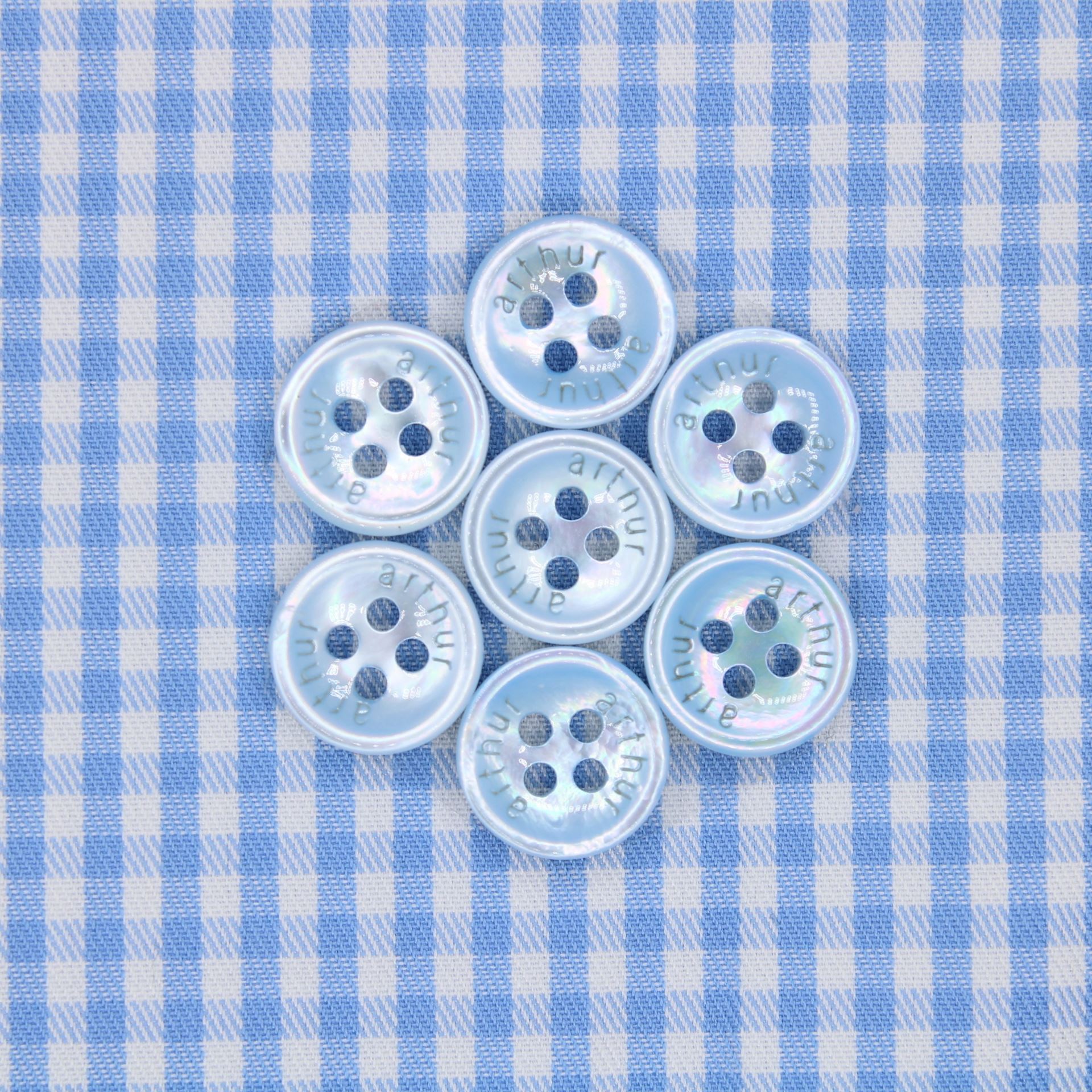 Arthur Montréal Light Blue and White Gingham Checks