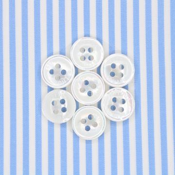Light Blue and White Banker Stripe shirt fabric a197