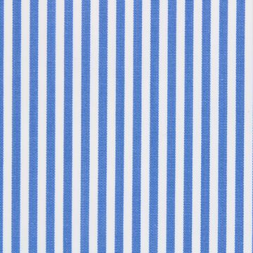 Blue and White Banker Stripe shirt fabric a198