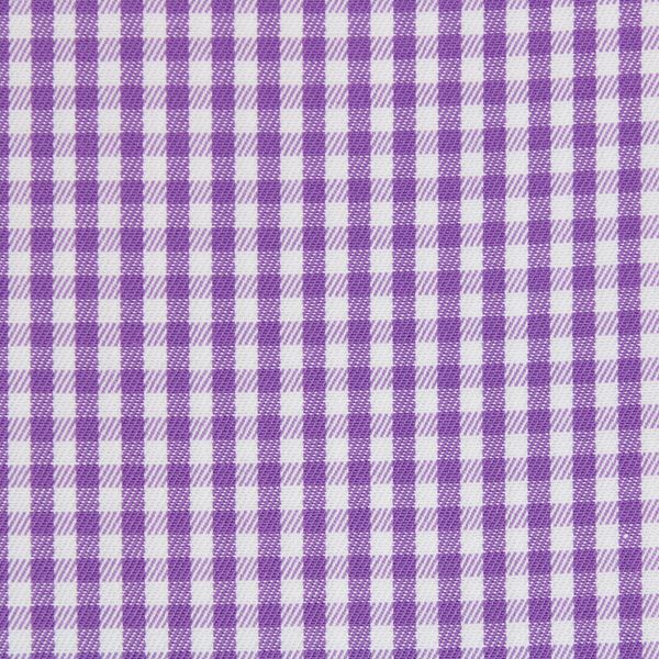 Purple and White Gingham Checks shirt fabric A610