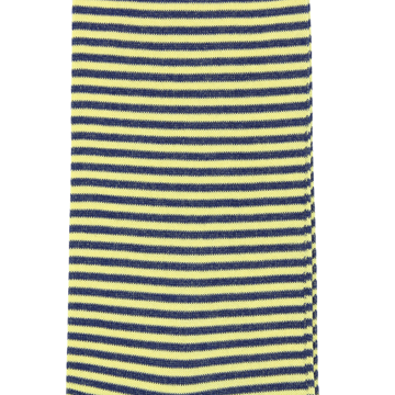 Marcoliani Milano navy and yellow horizontal striped cotton blend socks	
