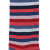 Marcoliani Milano red, pink and blue  horizontal striped cotton blend socks	