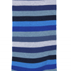 Marcoliani Milano navy, grey and blue horizontal striped cotton blend socks	