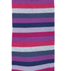Marcoliani Milano navy, purple and fuschia horizontal striped cotton blend socks	