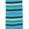 Marcoliani Milano green, aqua, teal horizontal striped cotton blend socks	