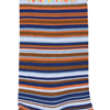 Marcoliani Milano orange, brown and navy multi striped cotton blend socks	