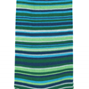 Marcoliani Milano green, aqua and navy multi striped cotton blend socks	