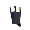 Marcoliani Milano black and grey striped cashmere blend socks