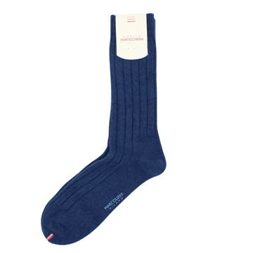 Marcoliani Milano dark blue cashmere blend socks	