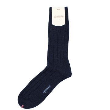 Marcoliani Milano navy blue cashmere blend socks	
