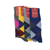Marcoliani Milanon grey, fuschia, burgundy and orange argyle cotton blend socks
