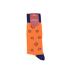 Marcoliani Milano orange and navy sunflower cotton blend socks	
