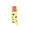 Marcoliani Milano yellow, navy and aqua floral cotton blend socks	