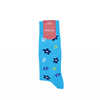 Marcoliani Milano aqua, navy and yellow floral cotton blend socks	