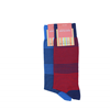 Marcoliani Milano navy and blue horizontal striped cotton blend socks