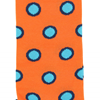 Marcoliani Milano big dots orange, navy and aqua cotton blend socks	