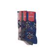 Marcoliani Milano grey, blue, burgundy paisley cotton blend socks