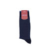 Marcoliani Milanonavy and denim blue jacquard dots cotton blend socks	