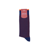 Marcoliani Milano navy and orange jacquard dots cotton blend socks	