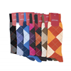 Marcoliani Milano black, grey, orange argyle cotton blend socks