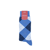 Marcoliani Milano blue, light blue, dark blue argyle cotton blend socks	