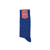 Marcoliani Milano yellow on blue polka dots cotton socks	