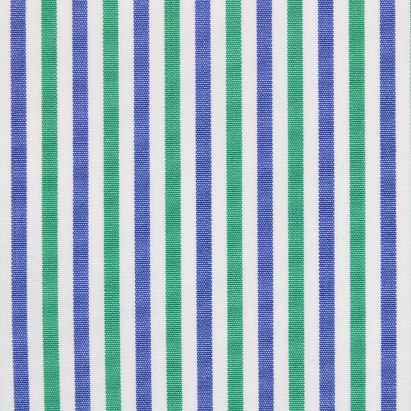Green and Blue Stripes shirt fabric A914