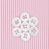 Pink on White Pencil Stripe shirt fabric - A594