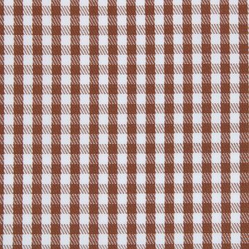 Alumo Brown and White Gingham Checks shirt fabric a911