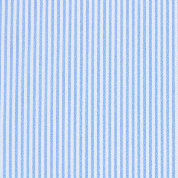 Blue on White Pencil Stripe Twill shirt fabric - G20