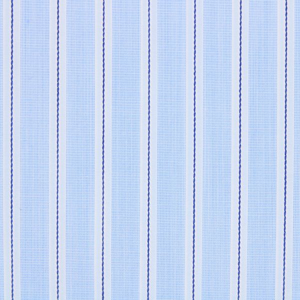 White and Navy Satin Stripes shirt fabric T300