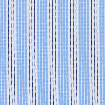Blue, Navy and White Stripes shirt fabric T174