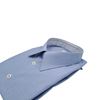Blue end-on-end shirt fabric G335	