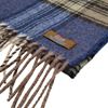 Lovat Mill 100% cashmere checkered scarf blue and grey