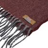 Lovat Mill 100% cashmere herringbone scarf burgundy and grey